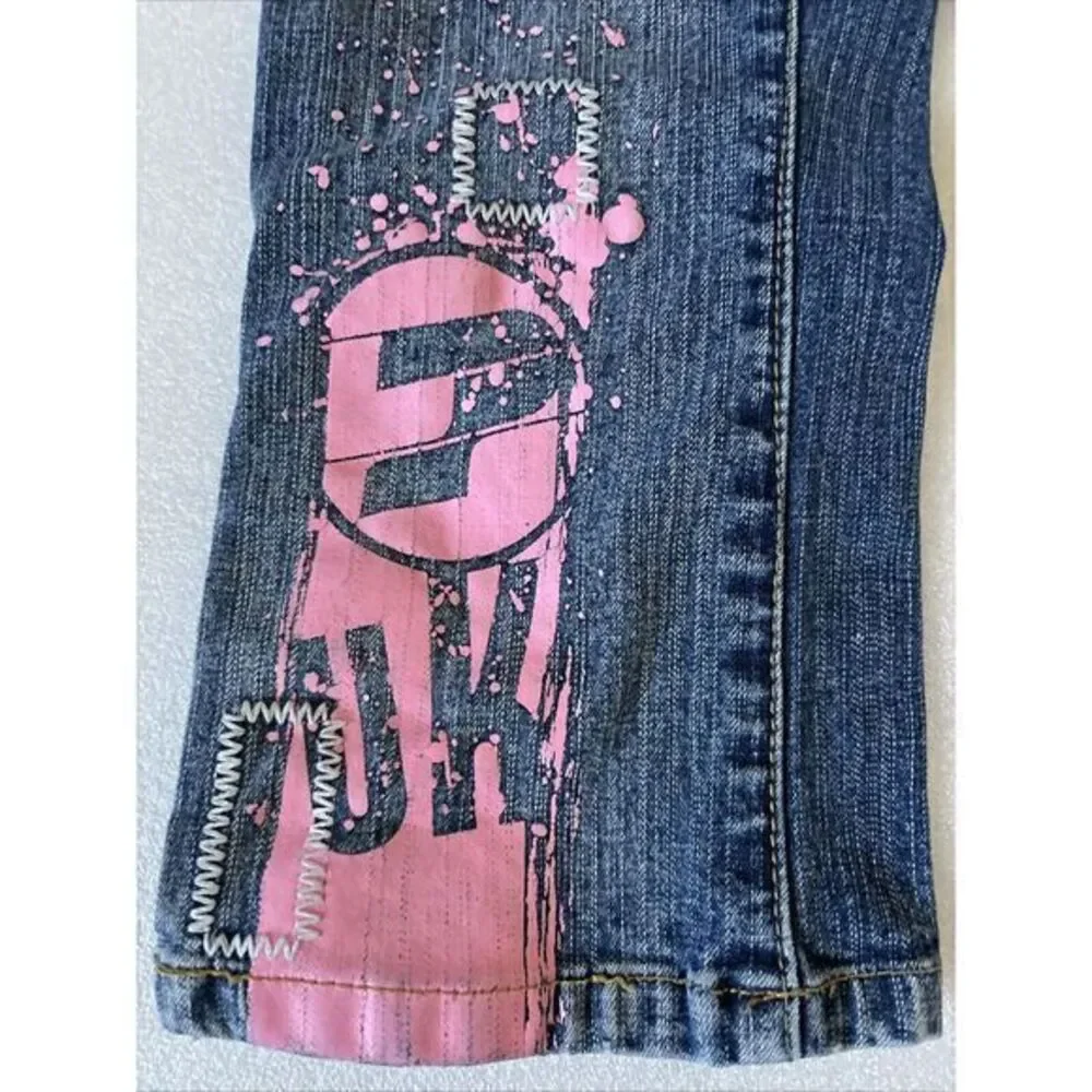 Pepe Jeans London Girls Jeans‎ Size 2T Y2K Vintage Punk Old School